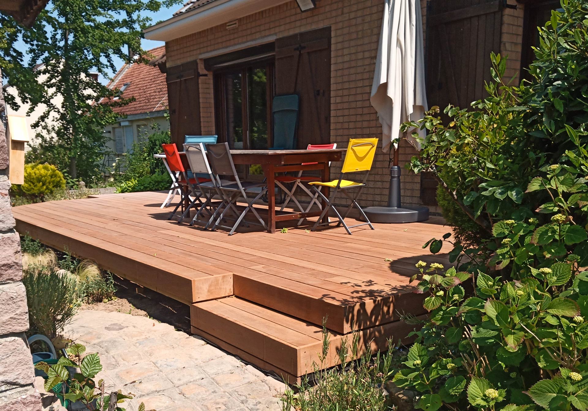 Terrasse en bois kapur à Hem