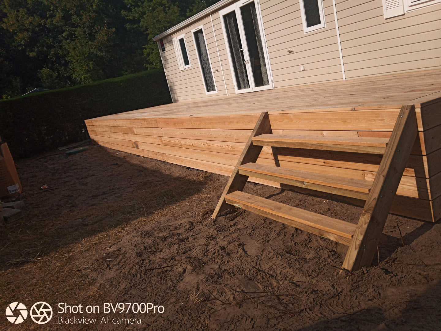 Terrasse en mélèze à Bray-Dunes